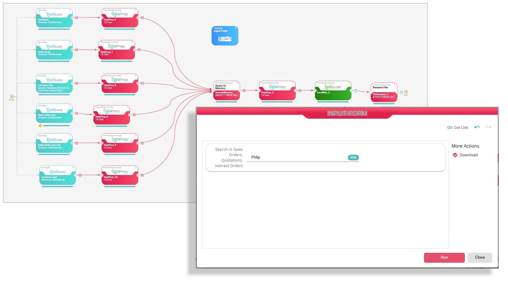 Dynamic input forms